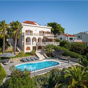 5 bedroom beachfront villa with pool on Ciova Island, Trogir, sleeps 12
